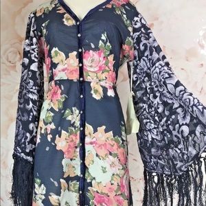 Anthropologie Aratta Silent Journey Kimono Small